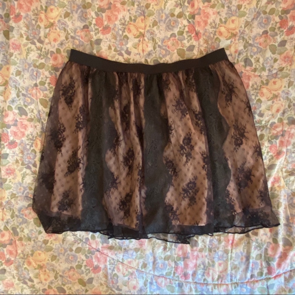 american eagle 3 layer lace skirt